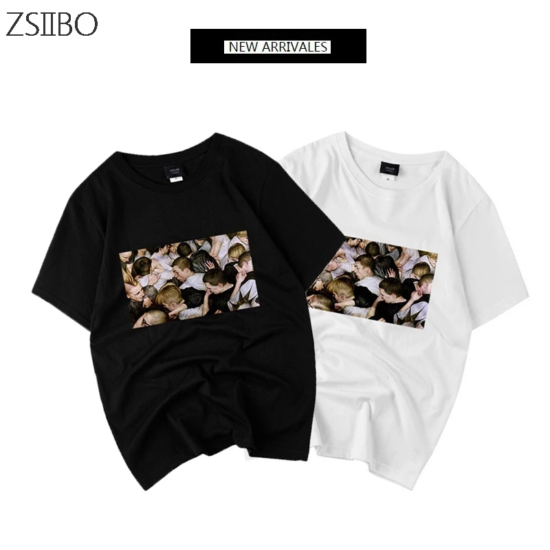 Panic At The Disco Print-2 T-shirt Thin section streetwear Trend T-shirt men and women couple large size T-shirt Tops CX2MC05