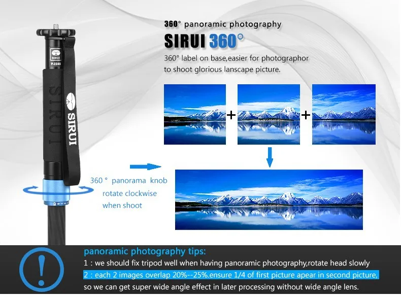 Sirui P-224SR углеродного волокна фото/видео монопод