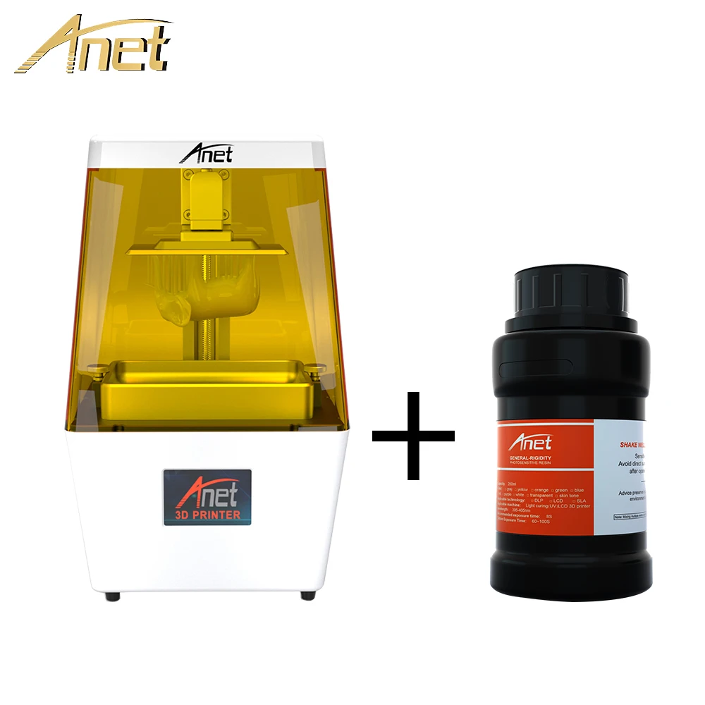 Anet N4 lcd 3d принтер Высокая точность 40 мкм с 3,5 дюймовым ЖК-экраном офлайн печать Impresora 3d Drucker Impressora UV смола