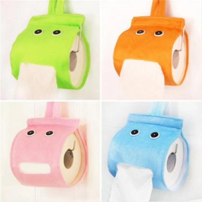 Colorful Plush Cloth Tissue Box Case Holder Toilet Paper Home