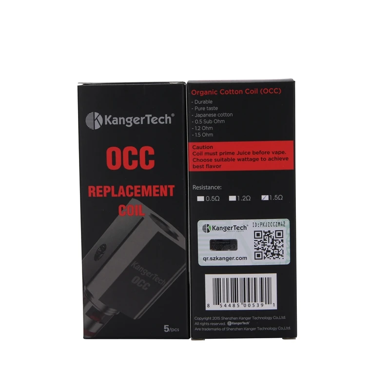 5 шт./лот оригинальные вертикальные OCC Катушки Kanger Subtank для Subox Органическая