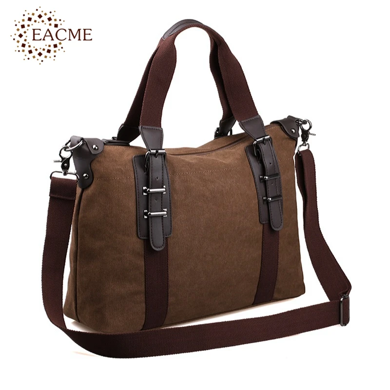 EACME Casual Shoulder Tote Bag Men Handbag Quality Canvas Totes