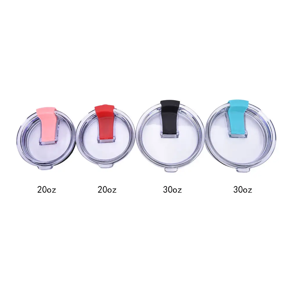 

1PCS 20, 30 OZ Tumblers Spill Proof Lid Crystal transparent And Spill Splash Resistant Lid With Slider Closure for Yeti