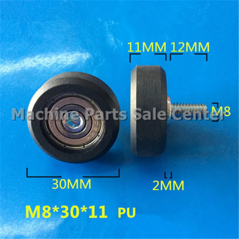 SWMAKER M8*30*11mm DR30mm F type idler pulley PU screw thread bearing