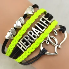Silver Love Infinity HERBALIFE Jewelry Wholesale Woven Friendship Bracelets