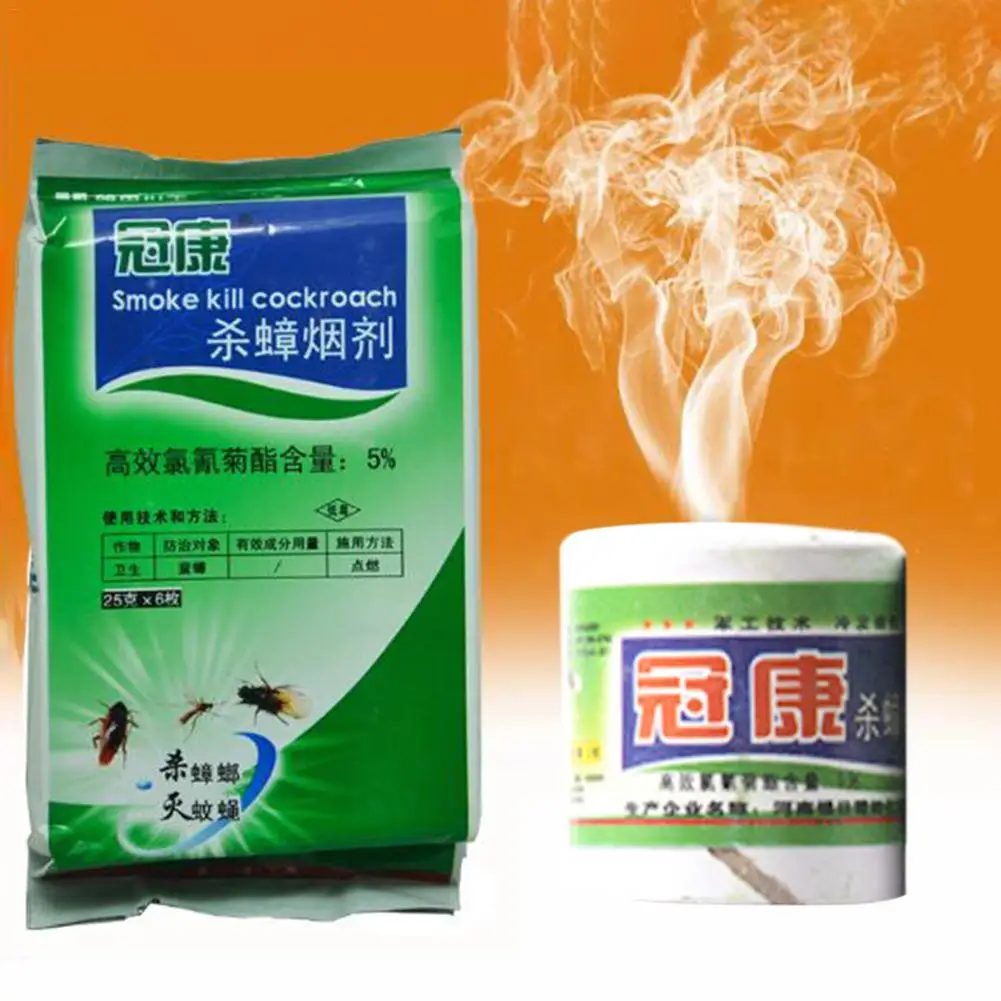 

6 Pieces/bag 25g Smoke Bomb Anti-mosquito Fly Medicine Bed Bug Flea Medicine Pest Control