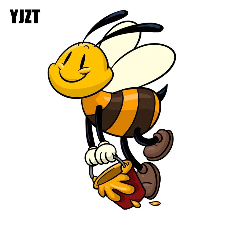 

YJZT 8.6CM*13.3CM Bees That Brew Honey Personality PVC Car Sticker Decal 12-300583