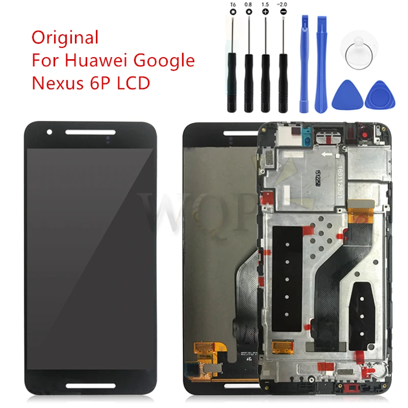 Оригинальный ЖК-дигитайзер в сборе для Huawei Nexus 6P сменный сенсорный экран с рамкой