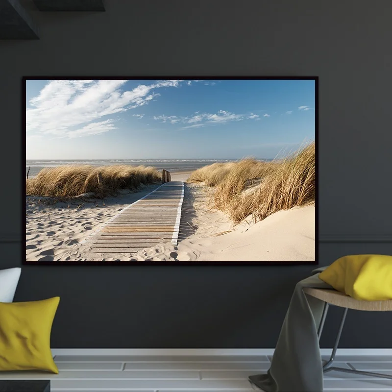 

No Frame Canvas Photo Prints Beach Views Artwork Wall Art Painting Decorative Pictures For Living Room