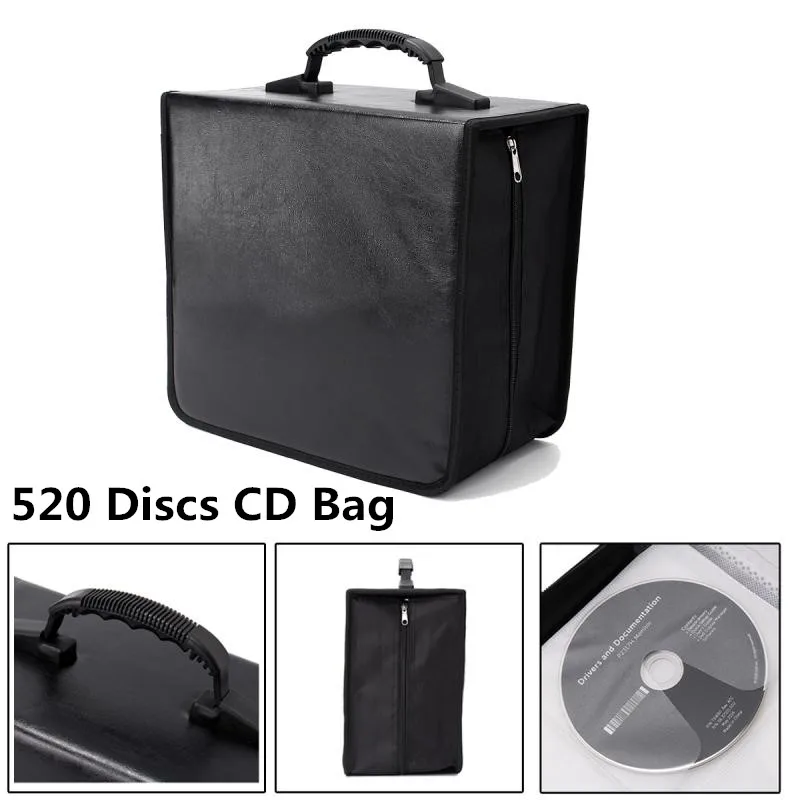 Handheld 520 Discs CD DVD Wallet Storage Bag Case Album Organizer Media