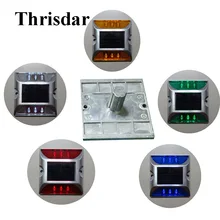 Thrisdar на солнечных батареях для сада подземный грунтовый светильник со шпилькой Солнечный светоотражающий дорожный указатель Солнечный свет безопасности Предупреждение свет