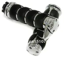 CHROME 1” 25mm handlebar Throttle Boss HAND GRIPS for Honda VTX Shadow VT HARLEY SOFTAIL DYNA SPORTSTER ELECTRA GLIDE Road King