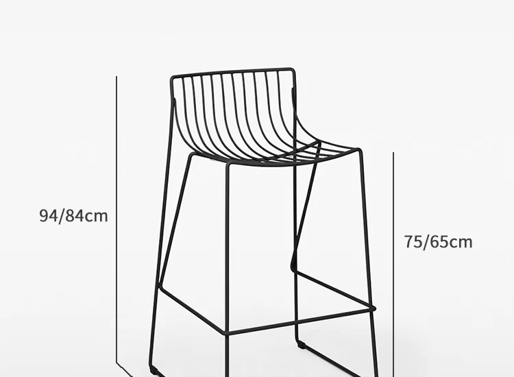 Chair Bar Stool High Chair Minimalist Restaurant Cafe Outdoor Stool Can Be Stacked Industrial Wind Tabouret Formal Dinning