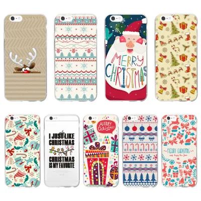 Merry Christmas Decorations Santa Claus Deer Bell Phone Cases Back Cover Soft Tpu Silicone For Iphone 5s Se 6s 7 8 Plus X Phone Cases For Iphonefor Iphone 5s Aliexpress