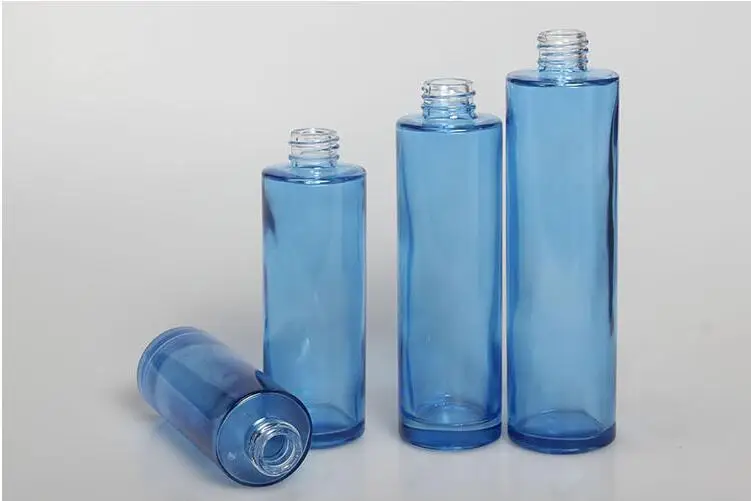 120ml Blue Glass Cosmetic Containers Bottle 30G Cream Jar 80ml Spray Bottle Emulsion Lotion Pump 20g 50g 30ml 40ml 60ml 100ml  (37)