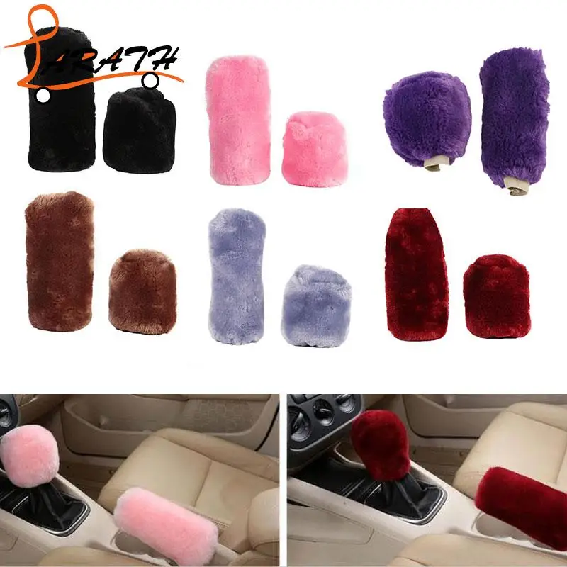 

LARATH Warm Winter Driving Steering Wheel Cover Handbrake Gear Suit Winter Warm Set For Universal Car SST7729