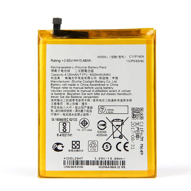 

Original High Capacity C11P1609 Battery For ASUS Zenfone 3 max 5.5" ZC553KL ZC520KL X00HD