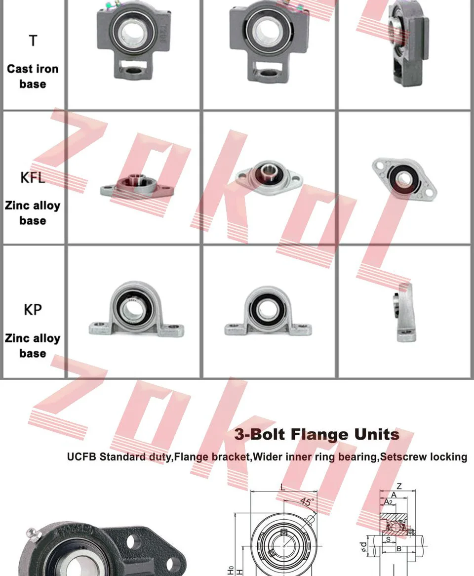 ZOKOL подшипник UCFB201 UCFB501 опорный подшипник диаметр подшипника 12 мм
