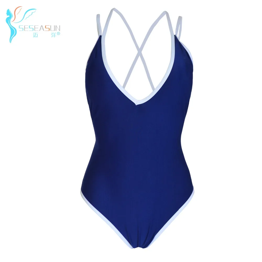 SESEASUN Monokini Women Exotic Swimsuit One Piece Swimwear V Neck Hot Summer Beachwear Tankini Plus Size Bathing Suit Black Blue plus-size-black-swimsuit : image SESEASUN Monokini Women Exotic Swimsuit One Piece Swimwear V Neck Hot Summer Beachwear Tankini Plus Size Bathing Suit Black Blue plus-size-black-swimsuit