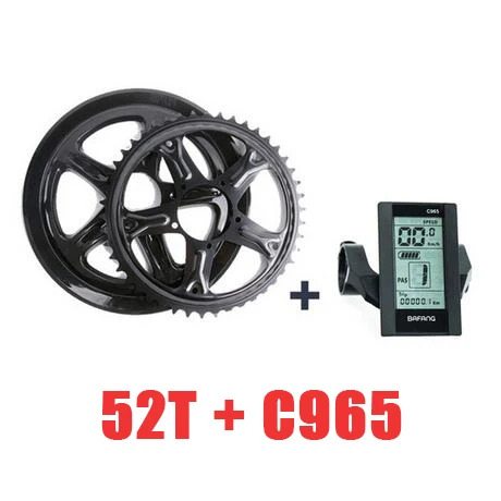 Bafang BBS02 500 W 36 V E-двухколесного велосипеда 8fun 500 Вт мотор комплект велосипедных двигателей двигатель Bafang Батарея е-байка 36В 10.4AH электрический велосипед с батареей комплект - Цвет: 52T and C965