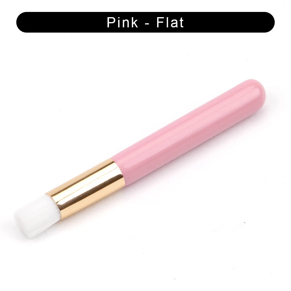 Профессиональные кисти для макияжа, инструменты для наращивания ресниц, щетка для очистки макияжа, косметический аппликатор для мытья пор, уход за кожей - Цвет: Pink-Flat