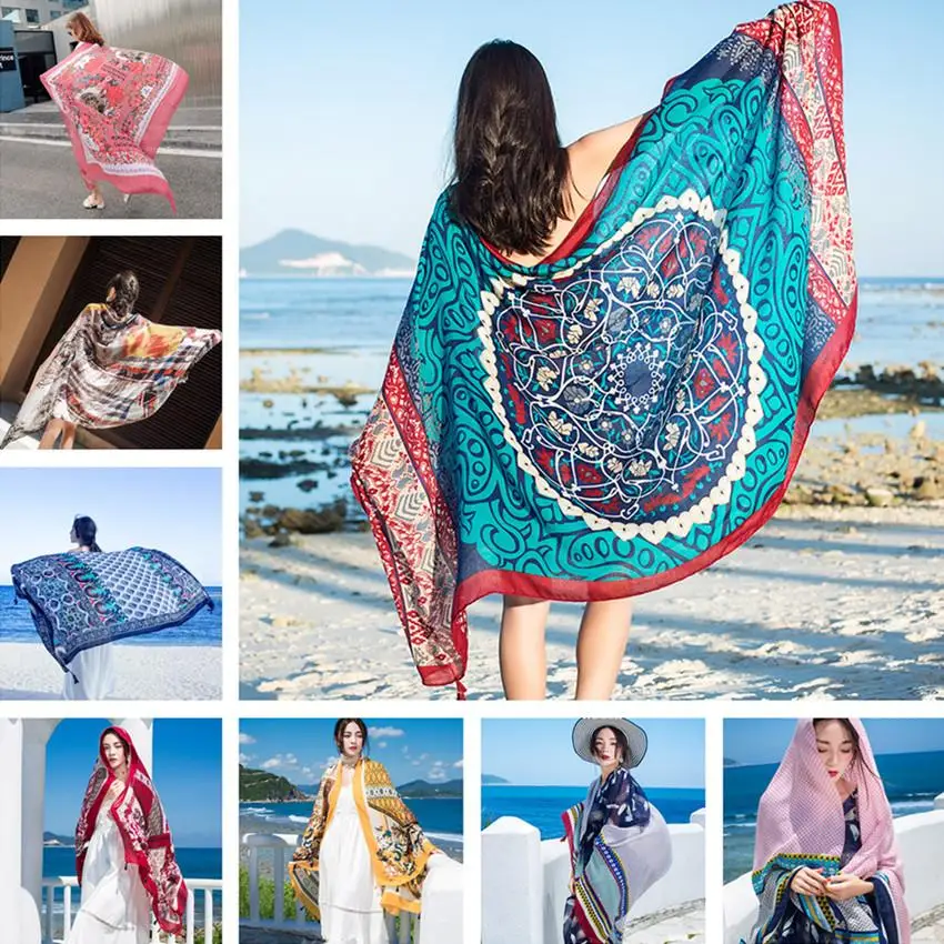 Thicken 90x180cm Bikini Bathing Swimwear Cover Up Sarong Wrap Scarf Twill cotton Pareo Beach Cover-Ups Women Large Beach Dress Thicken 90x180cm Bikini Bathing Swimwear Cover Up Sarong Wrap Scarf Twill cotton Pareo Beach Cover-Ups Women Large Beach Dress