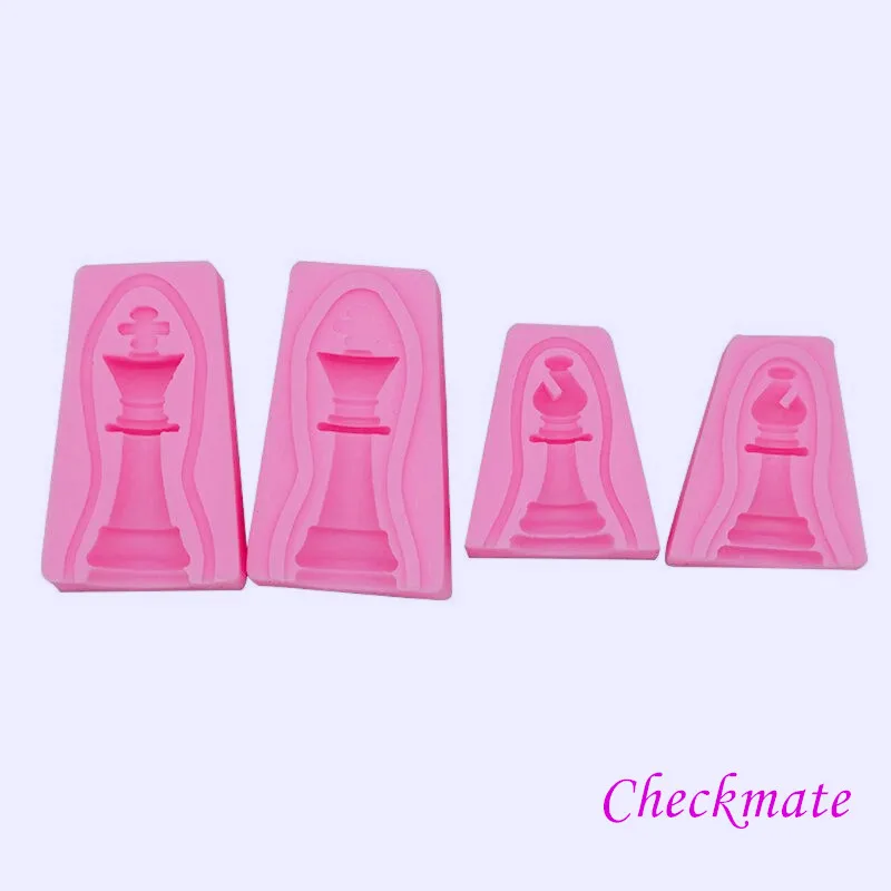 6Pcs 3D International Chess Mold Resin Casing Jewelry Chocolates Baking DIY Pendant Necklace Bracelet Jewelry Making Tools