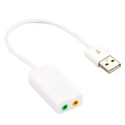 YOC 5psc/лот USB 2,0 Виртуальный 2,1 канал аудио эффект 7,1 3D адаптер звуковой карты