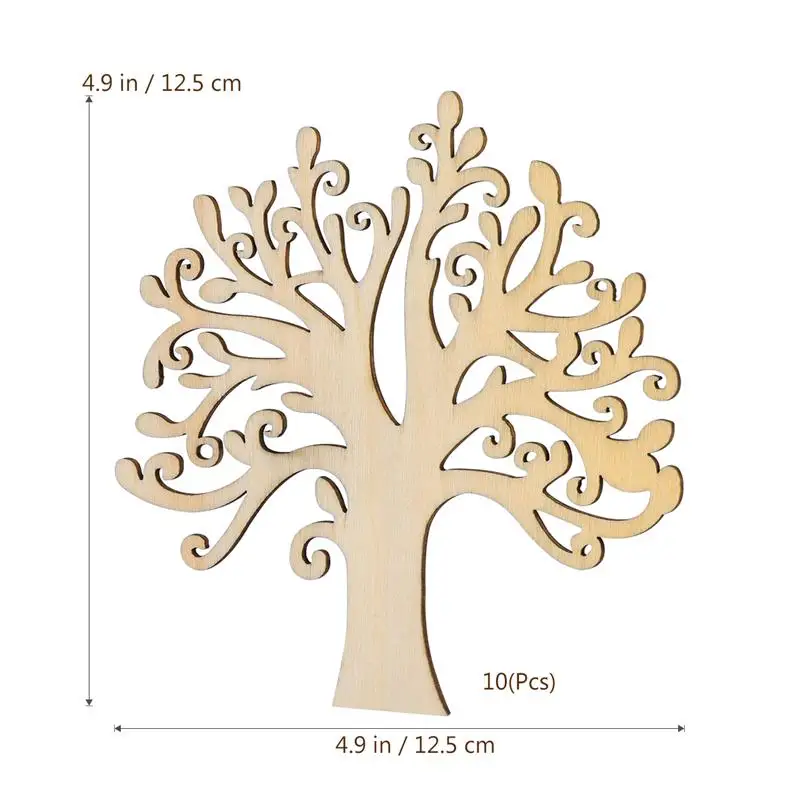 10 шт. дерево украшения деревянные подвесные бирки DIY ремесла дома свадьба день рождения вечеринка Рождественская елка Декор A3