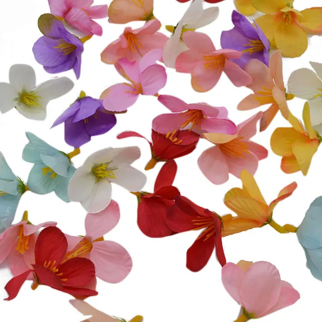 100pcs Bag Diy Crafts Silk Orchid Mini Artificial Flower Heads 100pcs Bag Diy Crafts Silk Orchid Mini Artificial Flower Heads Petals For Home Decoration Wedding