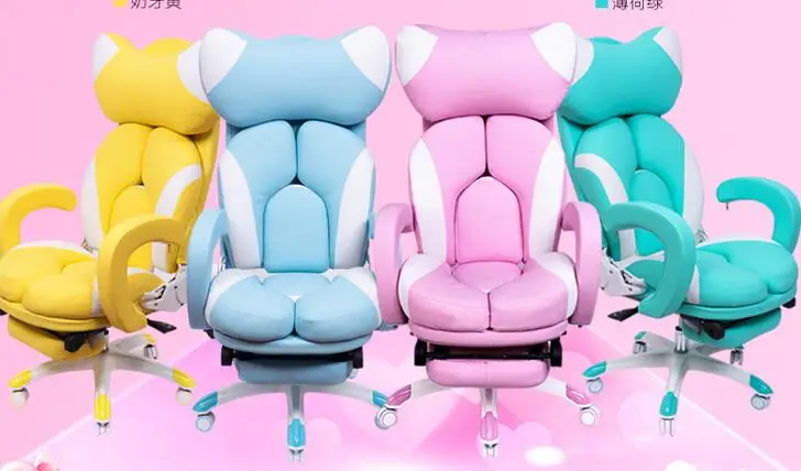 Женское кресло с якорем удобное модное розовое компьютерное кресло.|computer chair|swivel