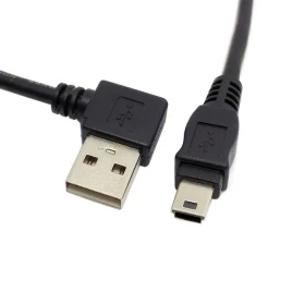 

100pcs 1m Right Angled 90 Degree USB 2.0 Male to Mini USB 5pin Male Data Charge Cable for Hard Disk MP4
