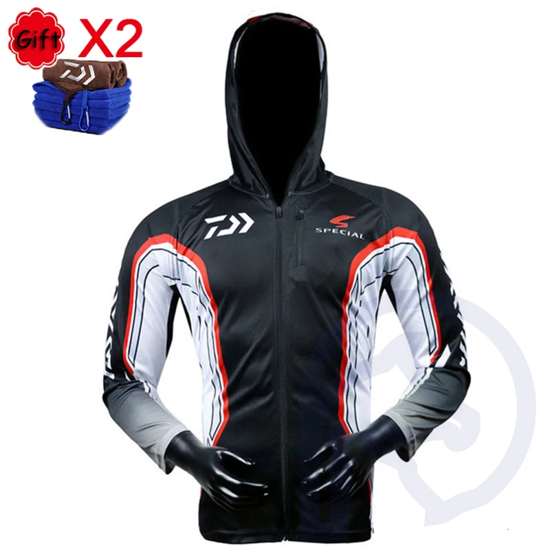 

Men Fishing Clothing Long Sleeve Sunproof Breathable Jacket Outdoor Sports Quick Dry Summer Fishing Jersey Free Fishing Towel