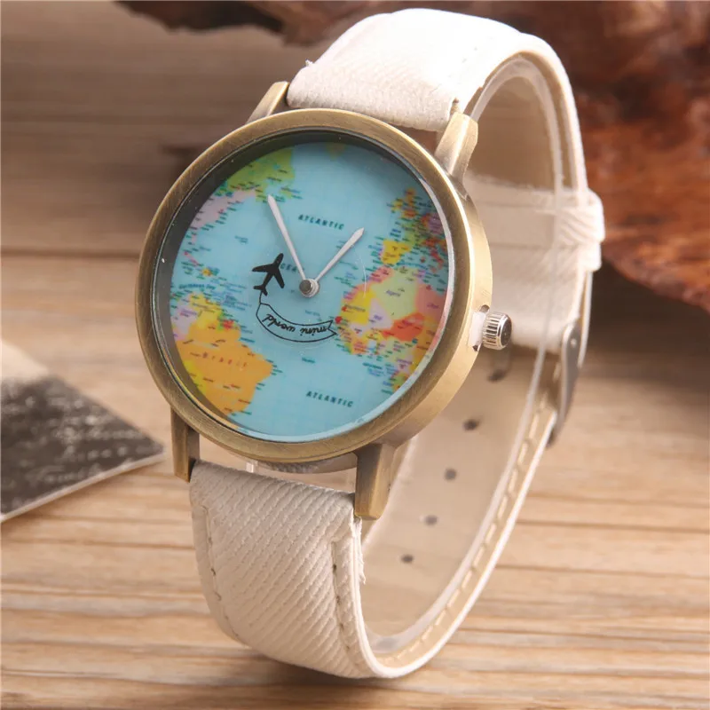 Meibo новый мужской моды Винтаж мира Географические карты Для мужчин часы Самолет Для мужчин S Часы лучший бренд класса люкс Часы Relojes HOMBRE 2017