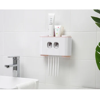 

2019 Newest Automatic Wall Mount Rack Toothpaste Squeezer Toothpaste Dispenser Holder Hands-free Toothbrush Bathroom Tools