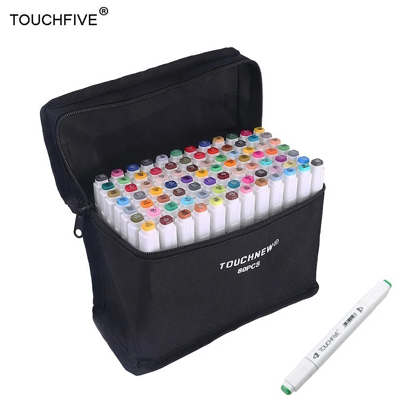 

TOUCHFIVE 30/40 Colors Pen Marker Set Dual Head Sketch Markers Brush Pen For Draw Manga Animation Design Art Supplies