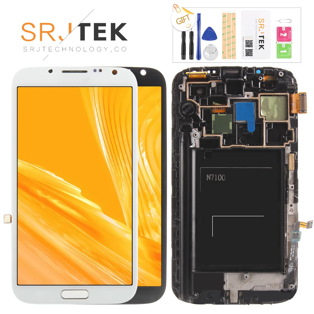 

SUPER AMOLED 5.5'' LCD for Samsung Galaxy Note 2 LCD N7100 Note2 N7105 Display Touch Screen Digitizer Assembly Replacement Parts