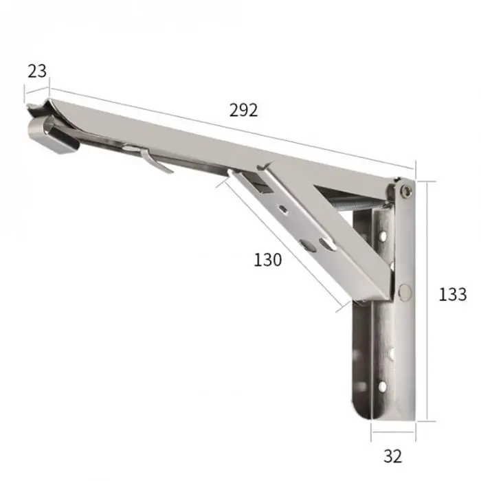2 шт. треугольный складной кронштейн металлический фиксатор поддержка Настольный складной кронштейн для полки дома HVR88