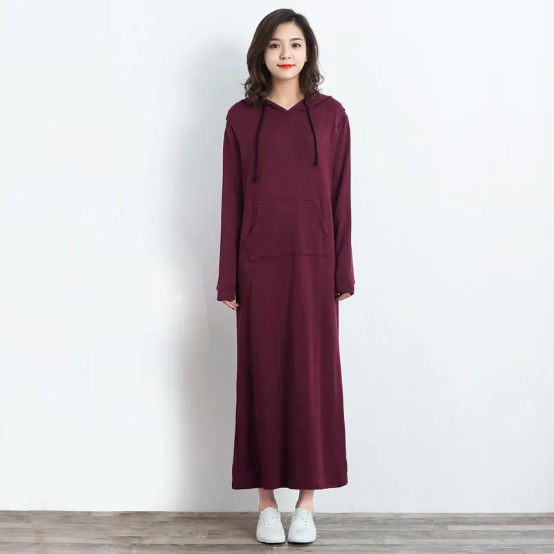 

Long Hooded Maternity Nursing Dress For Pregnant Women Long Sleeve Feeding Clothes Breastfeeding Pregnancy Dresses Vestidos