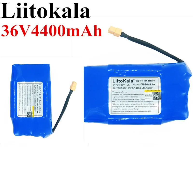 

2pcs 36V 4.4Ah 4400mAh High Drain 2 Wheel Electric Scooter Self Balancing Lithium Battery for Self-balancing Fits 6.5 "7
