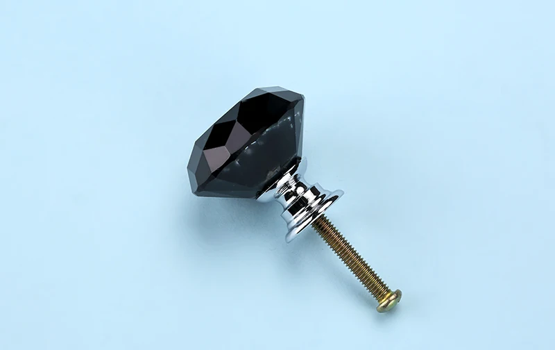 Diamond Shape Crystal Glass Cabinet Knobs and Handles  (7)