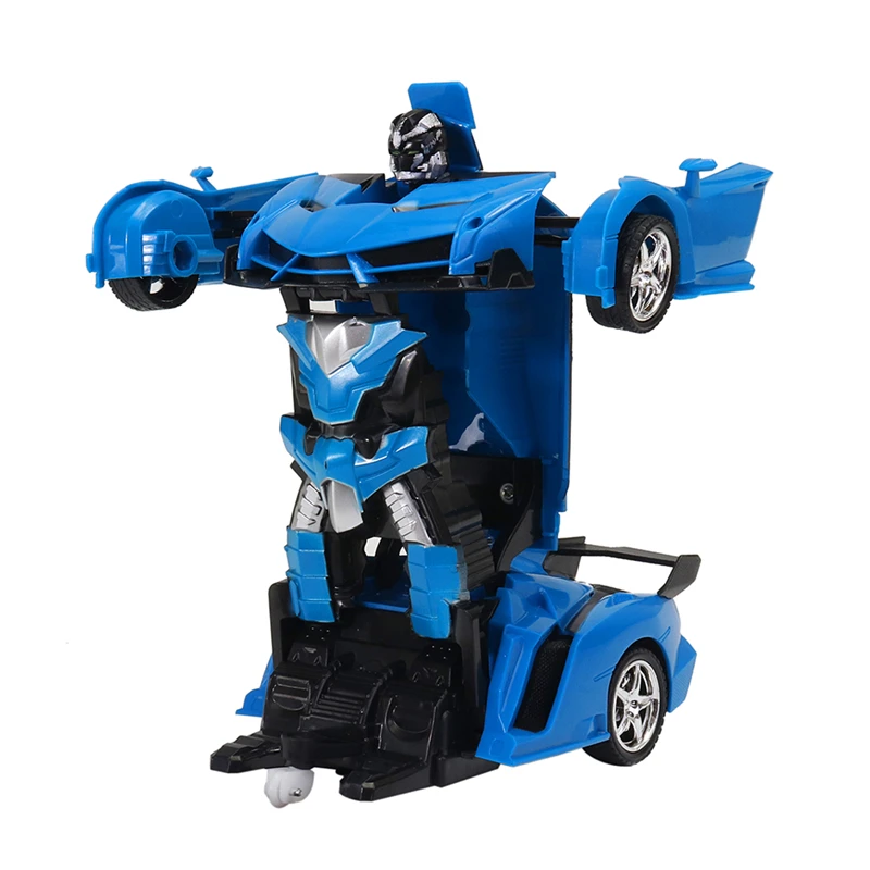 awesome  2 In 1 RC Car Sports Car Shock Resistant Transformation Robot Toy Remote Control Deformation Car RC