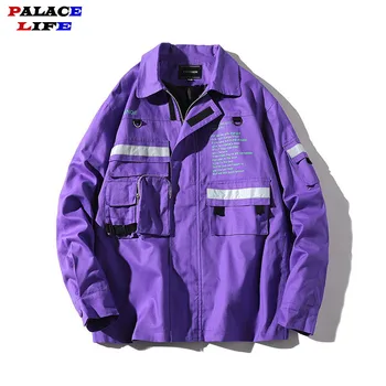 

Spring Autumn Hip Hop Men Jackets And Coats Letter Printed Windbreaker streetwear Outerwear Coat Plus Size 3XL Jaqueta masculina