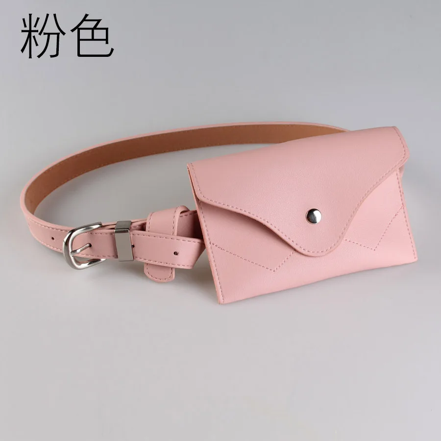 pink colour Винтажная поясная сумка женская сумка из искусственной кожи сумочка на ремне поясная сумка для путешествий кошельки поясные сумки для женщин подходит для телефонов 5,5 дюймов - Цвет: pink colour