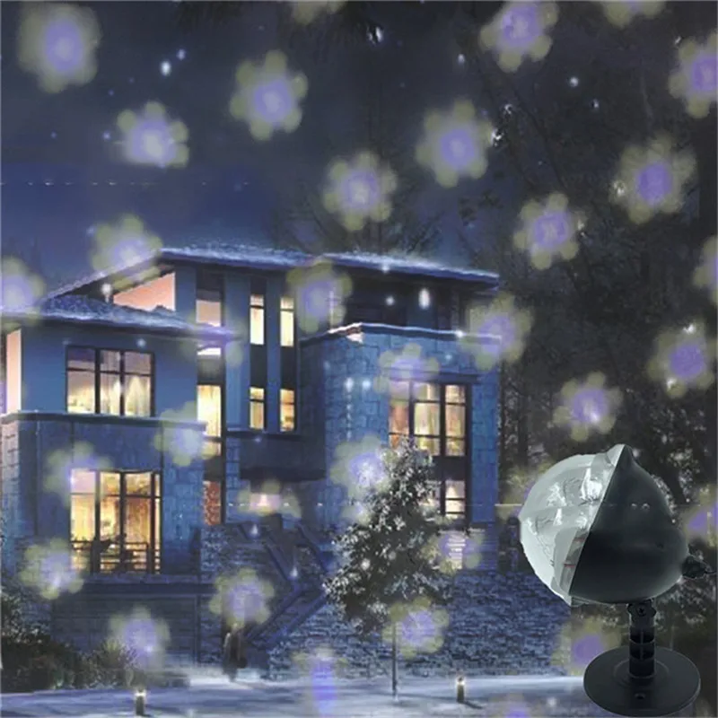 

Snowflakes Laser Projector Lamp With Controller IP65 Outdoor Snowfall Christmas Projector Light Garden LED Spotlight