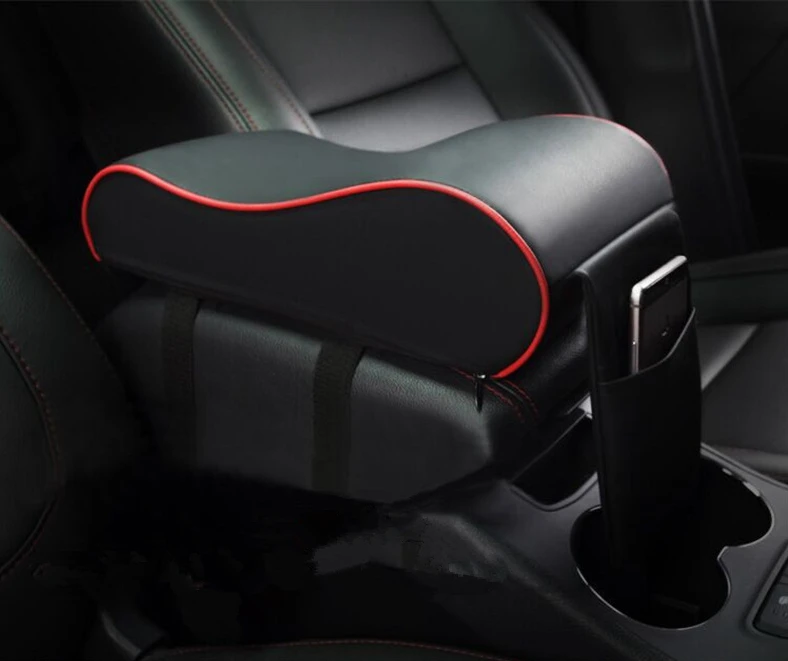 Универсальная подушка-подлокотник из искусственной кожи для автомобиля и внедорожника, автомобильная центральная консоль, подлокотник для сиденья, подушка с эффектом памяти, защитные опоры