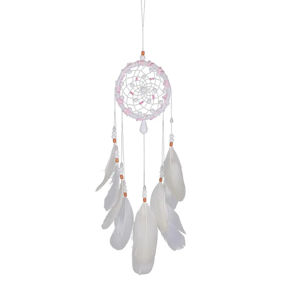 Handmade White Dreamcatcher Wind Chimes Feather Dream Catchers For