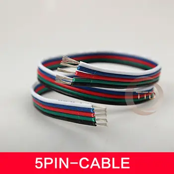 

5pin Red Black cable, Tinned copper 22AWG, PVC insulated wire, Electronic cable, LED cable