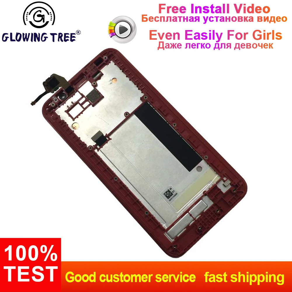 

For Asus Zenfone 2 ZE551ML Z00A Z00AD Z00ADB Full Touch Screen Digitizer + LCD Display Panel Monitor Assembly with Frame