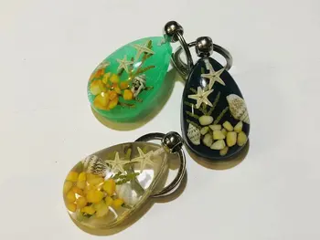 

Fashion Jewelry YQTDMY new size 12 pcs Handmade mixed colorful Starfish Keychain Maagic Novel Souvenirs Gift